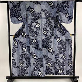 浴衣 身丈155cm 裄丈63cm 綿 名品 【中古】(浴衣)