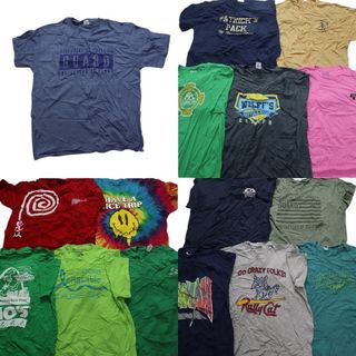 古着卸 まとめ売り カラーmix プリント 半袖Tシャツ 20枚セット (メンズ XL )  無地 ワンポイント タイダイ MT1991