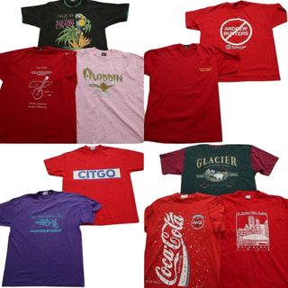 古着卸 まとめ売り ～90s　オールド 半袖Tシャツ 10枚セット (メンズ XL ) シングルステッチ 無地 企業 コカ・コーラ アニマル MT1982(その他)