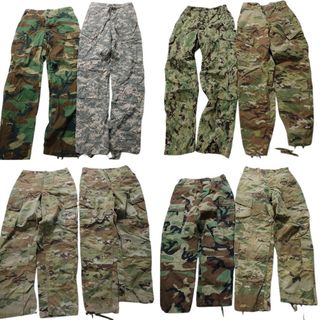 古着卸 まとめ売り フィールドパンツ 米軍実物 ミリタリー 8枚セット (メンズ S ) カモ柄MIX デジタルカモ ウッドランド マルチカム MT2015(その他)