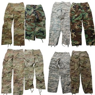 古着卸 まとめ売り フィールドパンツ 米軍実物 ミリタリー 8枚セット (メンズ M ) カモ柄MIX デジタルカモ ウッドランド マルチカム MT2013(その他)