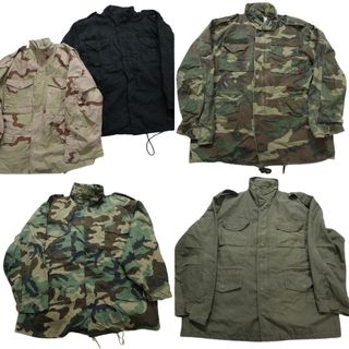 古着卸 まとめ売り M-65 ジャケット 米軍 民間品  ミリタリー 5枚セット (メンズ S /L /2XL ) デザートカモ ウッドランド MT2110(その他)