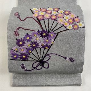 開き名古屋帯 秀品 正絹 【中古】(帯)