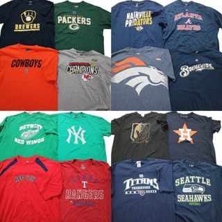 古着卸 まとめ売り プロチーム 半袖Tシャツ 16枚セット (メンズ XL ) NFL MLB アストロズ レッドソックス ブレーブス MT2164(その他)