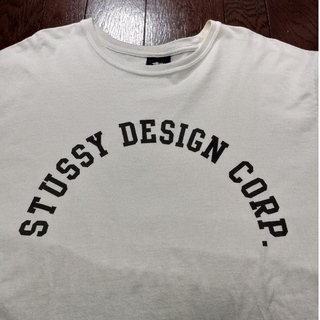 ステューシー(STUSSY)のSTUSSY　Tシャツ　アーチロゴ　グラデーション　L　白　緑(Tシャツ/カットソー(半袖/袖なし))