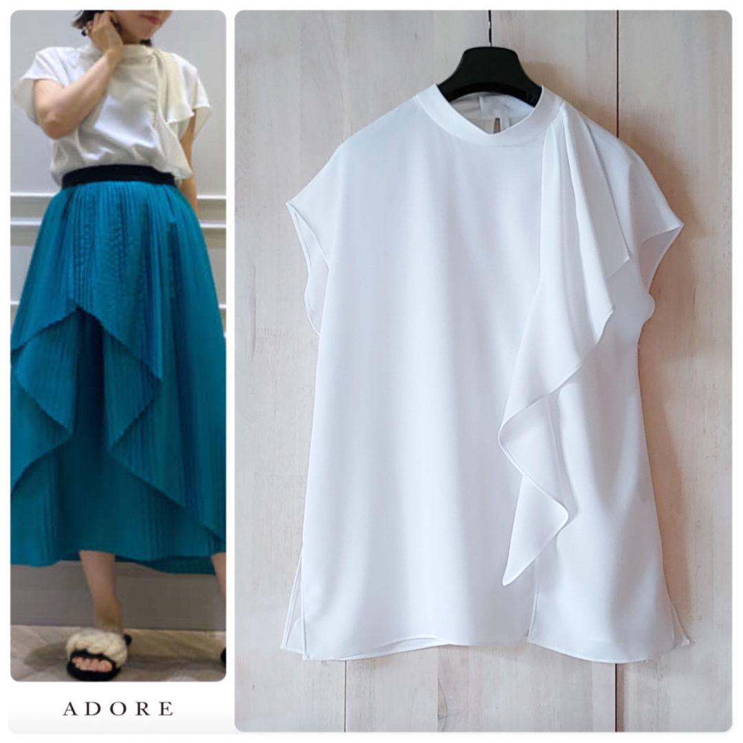 ADORE - ◇幻◇ 希少美品 定価3万円 ADORE バックサテンクレープ ADORE - ◇幻◇ 希少美品 定価3万円 ADORE バックサテンクレープ