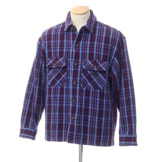 シュプリーム(Supreme)の【中古】シュプリーム Supreme 2022年秋冬 Heavy Flannel Shirt コットンポリ フランネルシャツ パープルxライトブルー【サイズS】【メンズ】(シャツ)