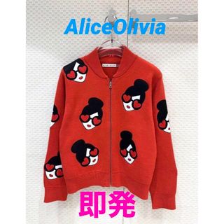 Alice+Olivia - ✳️即発AliceOliviaアリスオリビア正規24新作人形柄ニットカーディガン