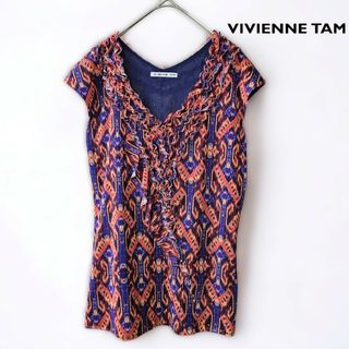 VIVIENNE TAM - 美品  ヴィヴィアンタム  フリルフレンチスリーブ ナイロンパワーネット 日本製