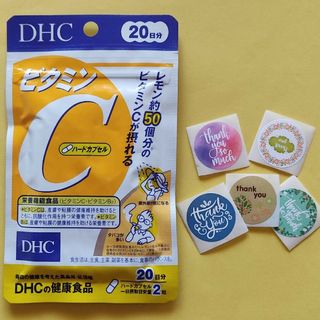 ディーエイチシー(DHC)の【DHC  ビタミンC 20日分】新品未開封・1袋＋サンキューシール 5枚付き(ビタミン)