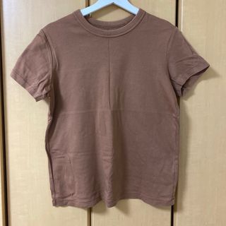 ユニクロ(UNIQLO)のユニクロ Tシャツ UNIQLO GU レディース 半袖 茶 ブラウス ベージュ(Tシャツ/カットソー(半袖/袖なし))