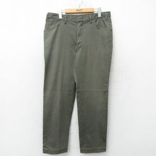 W36★古着 ビンテージ パンツ メンズ 60年代 60s 緑系 グリーン 24may24 中古 ボトムス ロング(ワークパンツ/カーゴパンツ)