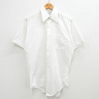 M★古着 半袖 シャツ メンズ 70年代 70s 白 ホワイト 24may24 中古 トップス(シャツ)