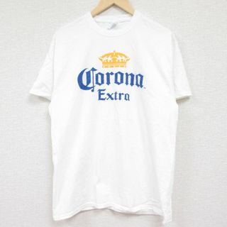 L★古着 半袖 Tシャツ メンズ コロナ ビール コットン クルーネック 白 ホワイト 24may24 中古(Tシャツ/カットソー(半袖/袖なし))