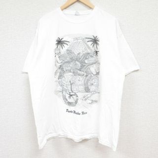 XL★古着 半袖 Tシャツ メンズ メキシコ 大きいサイズ コットン クルーネック 白 ホワイト 24may24 中古(Tシャツ/カットソー(半袖/袖なし))