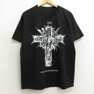 L★古着 半袖 ロック バンド Tシャツ メンズ Indestrucible Noise Command クルーネック 黒 ブラック 24may24 中古(Tシャツ/カットソー(半袖/袖なし))