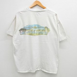 XL★古着 オニータ ONEITA 半袖 ビンテージ Tシャツ メンズ 90年代 90s ワイルドアメリカ ジョージア 大きいサイズ コットン クルーネック 白 ホワイト 24may24 中古(Tシャツ/カットソー(半袖/袖なし))