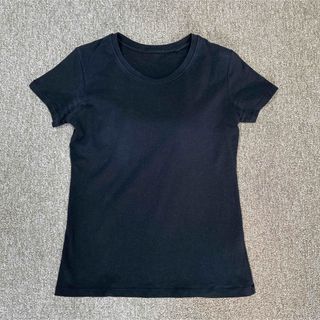 ユニクロ(UNIQLO)のユニクロ ブラカップ付き Tシャツ Mブラック(Tシャツ(半袖/袖なし))