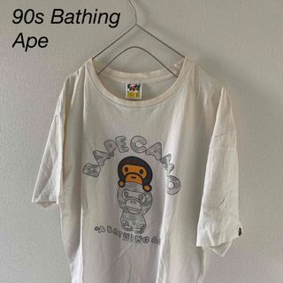 アベイシングエイプ(A BATHING APE)の90sBathingApeベイシングエイプtシャツベイビーマイロxlホワイト白(Tシャツ/カットソー(半袖/袖なし))