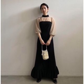 アメリヴィンテージ(Ameri VINTAGE)のameri vintage LAYERED BALLOON HEM DRESS(ロングドレス)