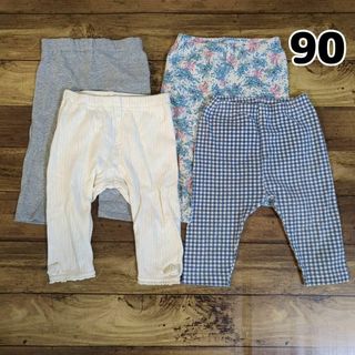 ユニクロ(UNIQLO)のレギンスパンツ　90cm ５分丈　４本セット(パンツ/スパッツ)