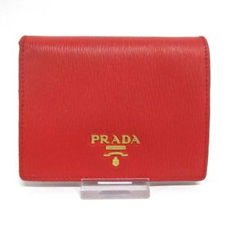 プラダ(PRADA)のPRADA(プラダ) 2つ折り財布 - 1MV204 レッド レザー(財布)