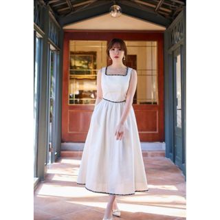 ハーリップトゥ(Her lip to)のタグ付き新品未使用 Monaco Tweed Dress Herlipto M(ロングワンピース/マキシワンピース)