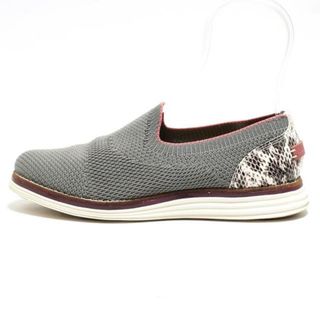 コールハーン(Cole Haan)のCOLE HAAN(コールハーン) スリッポン 6 1/2 B レディース - グレー×白×マルチ 化学繊維×レザー(その他)