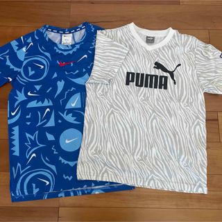 ナイキ(NIKE)の美品 NIKE＆PUMA半そでTシャツ2枚セット(Tシャツ/カットソー)