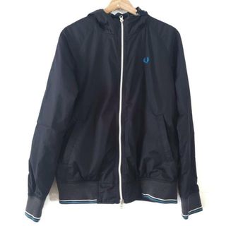 フレッドペリー(FRED PERRY)のFRED PERRY(フレッドペリー) ブルゾン サイズM メンズ美品  - 黒×グレー×グリーン 長袖/リバーシブル/ジップアップ/秋/春 綿(ブルゾン)