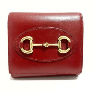 グッチ(Gucci)のGUCCI(グッチ) 2つ折り財布 ホースビット 1955 621891 レッド レザー(財布)