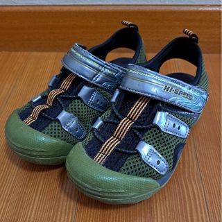 アシックス(asics)のHI SPEED ハイスピード サンダル 緑 18㎝ ASICS(サンダル)