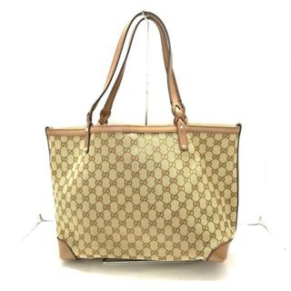 グッチ(Gucci)のGUCCI(グッチ) トートバッグ グッチクラフト,GG柄 247209 ベージュ×ダークブラウン ジャガード×レザー(トートバッグ)