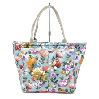 レスポートサック(LeSportsac)のLESPORTSAC(レスポートサック) ハンドバッグ美品  - ライトブルー×ピンク×マルチ 花柄 レスポナイロン(ハンドバッグ)