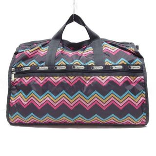 レスポートサック(LeSportsac)のLESPORTSAC(レスポートサック) ボストンバッグ美品  - ダークグレー×ピンク×マルチ 本体ロックなし レスポナイロン(ボストンバッグ)