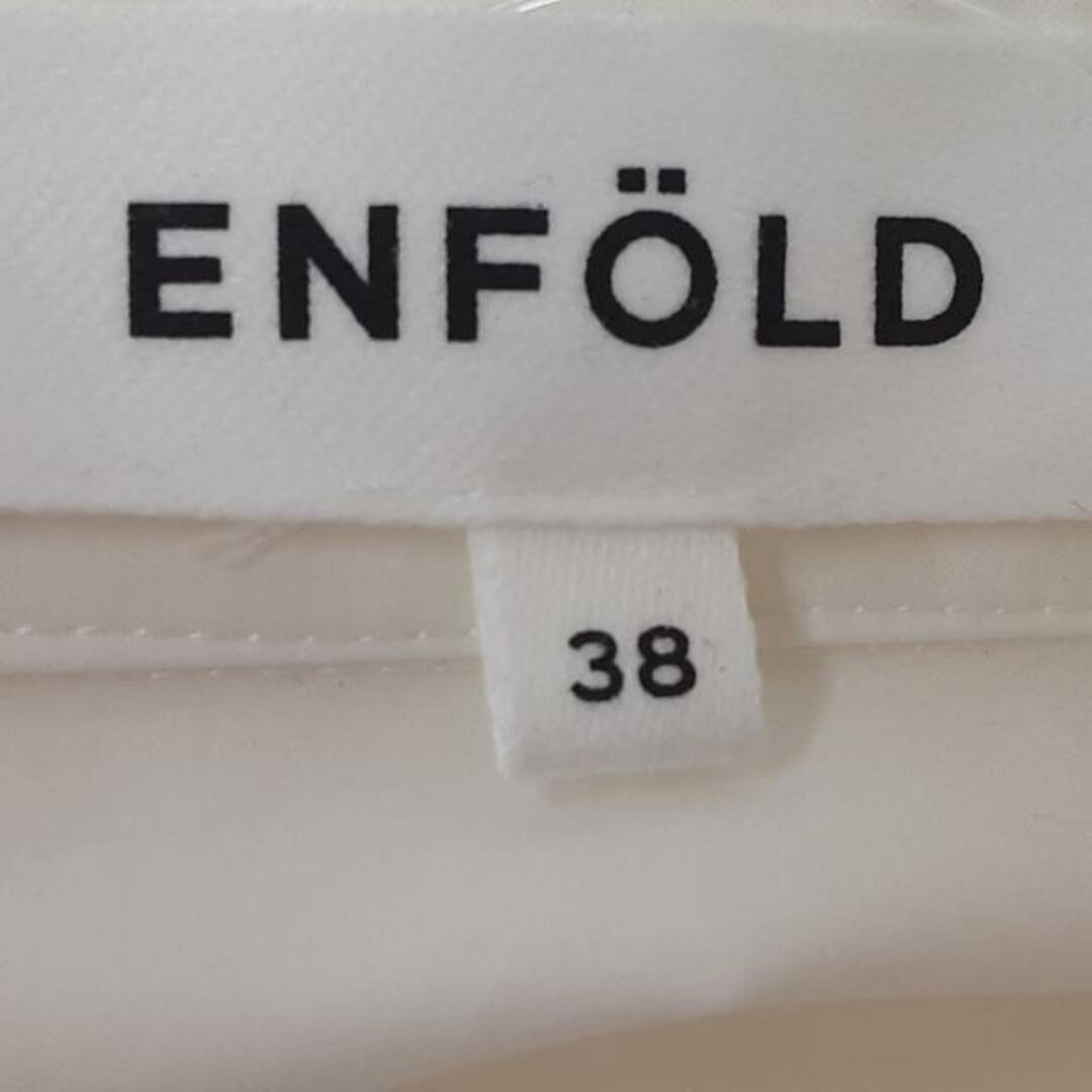 ENFÖLD エンフォルド　長袖シャツ　白色　ホワイト　38 レディース ENFOLD - エンフォルド 24AW リンクルタックシャツ ブラウス