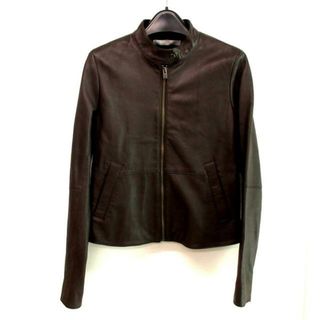 Theory luxe - theory luxe(セオリーリュクス) ライダースジャケット サイズ38 M レディース - ダークブラウン 長袖/秋/春