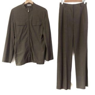 マックスマーラ(Max Mara)のMax Mara(マックスマーラ) レディースパンツスーツ レディース - カーキ ジップアップ(スーツ)