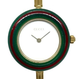 グッチ(Gucci)のGUCCI(グッチ) 腕時計 ベゼルウォッチ 11/12.2 レディース 白(腕時計)