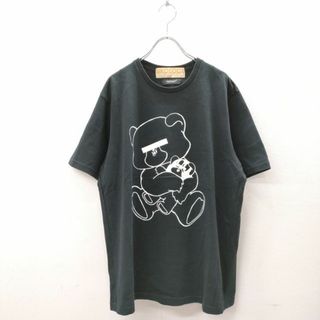 UNDERCOVER×SKOLOCT 目隠しベアー TSUYOSHI NAKANO プリント サイズ3 半袖Ｔシャツ カットソー ブラック メンズ アンダーカバー×スコロクト【中古】4-0512S☆(Tシャツ/カットソー(半袖/袖なし))