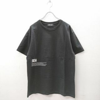 ウィンダンシー(WIND AND SEA)のWIND AND SEA SEA ornament PHOTO SATIN T-SHIRT フォトプリントバックプリント サイズS 半袖Ｔシャツ カットソー ブラック メンズ ウィンダンシー【中古】4-0512S☆(Tシャツ/カットソー(半袖/袖なし))