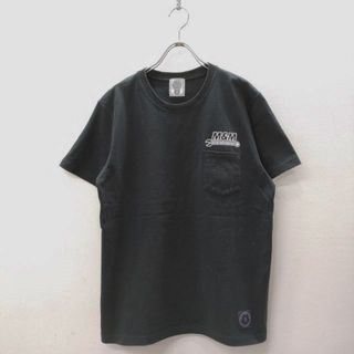 エムアンドエム(M&M)のM&M PRINT S/S T-SHIRT POCKET サイズM 半袖Ｔシャツ カットソー ブラック メンズ エムアンドエム【中古】4-0512S☆(Tシャツ/カットソー(半袖/袖なし))