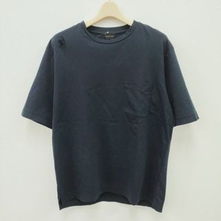 green label relaxing ポンチ クルーネック サイズL 半袖Ｔシャツ カットソー ネイビー メンズ グリーンレーベルリラクシング【中古】4-0512S☆