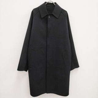 MAATEE & SONS COTTON W-FACE COAT 定価143000円 MT3103-0701 3 ステンカラーコート 23SS ブラック マーティーアンドサンズ【中古】4-0512T♪(ステンカラーコート)