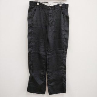 PLUS VETEMENTS DE TRAVAIL 新品 AMISH TROUSERS リネントラウザー 定価42900円 パンツ ブラック ヴェトモンドゥトラバイユ【中古】4-0512M♪(スラックス)