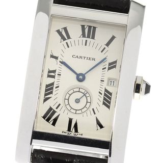 カルティエ(Cartier)のカルティエ CARTIER W2600751 タンクアメリカン K18WG スモールセコンド クォーツ ボーイズ _800051(腕時計(アナログ))