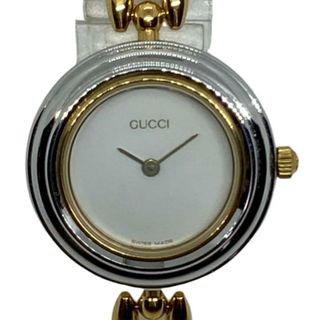 グッチ(Gucci)のGUCCI(グッチ) 腕時計美品  ベゼルウォッチ 11/12.2 レディース アイボリー(腕時計)