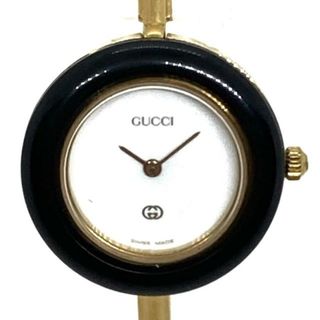 グッチ(Gucci)のGUCCI(グッチ) 腕時計 ベゼルウォッチ 11/12 レディース 白(腕時計)