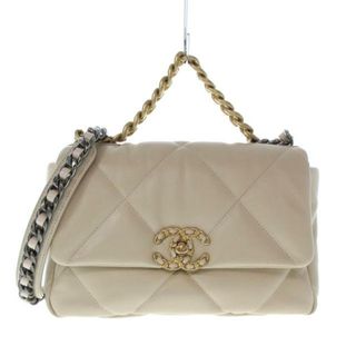 CHANEL - CHANEL(シャネル) ショルダーバッグ レディース美品  CHANEL 19 AS1160 ベージュ 2WAY/フラップバッグ/チェーンショルダー/3カラー金具 ラムスキン