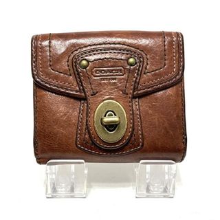 コーチ(COACH)のCOACH(コーチ) Wホック財布 - ブラウン レザー(財布)